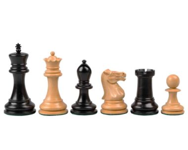 Staunton Schachspiel - Reproduktion von 1890 aus Ebenholz und Buchsbaumholz