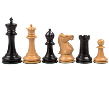Staunton Schachspiel - Reproduktion von 1869 aus Ebenholz und Buchsbaumholz