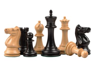Staunton Schachspiel - Reproduktion von 1869 aus Ebenholz und Buchsbaumholz