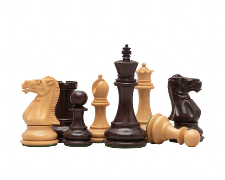 Schachspiel aus Rosenholz und Buchenholz – Bild 2