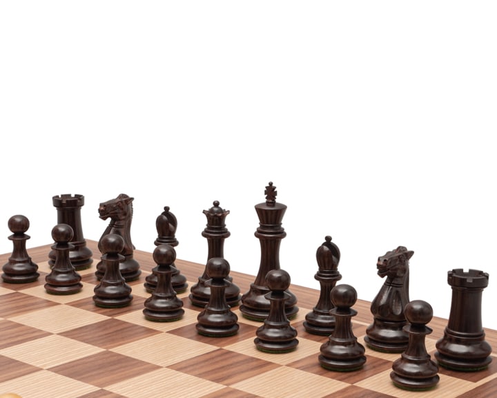 Schachspiel aus Rosenholz und Buchenholz – Bild 3