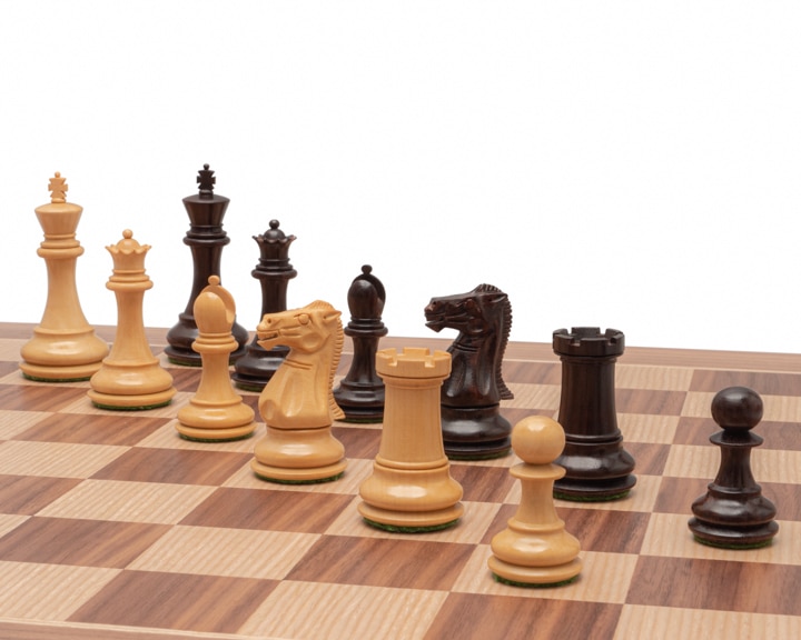 Schachspiel aus Rosenholz und Buchenholz – Bild 7