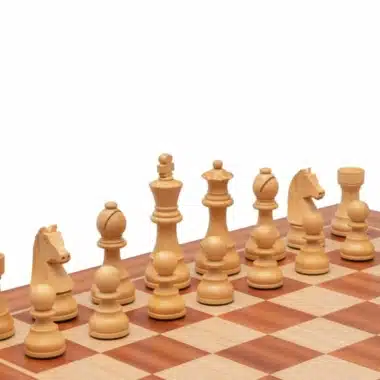 Schachspiel Down Head aus Buchsbaumholz und entkerntem Buchsbaumholz