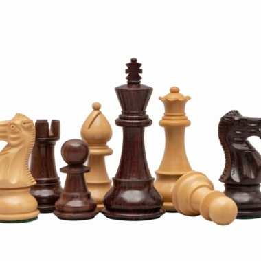 Klassisches Staunton-Schachspiel aus Rosen- und Buchsbaumholz