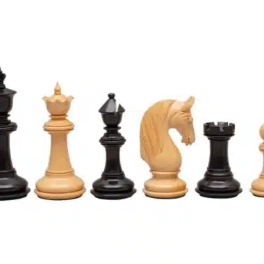 Blackburne de Luxe Schachspiel aus Ebenholz und Buchsbaumholz