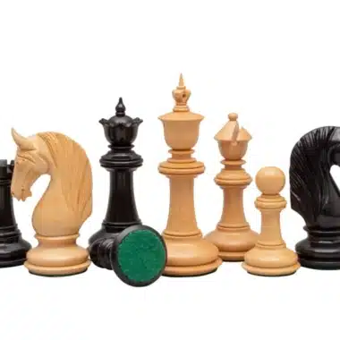 Blackburne de Luxe Schachspiel aus Ebenholz und Buchsbaumholz