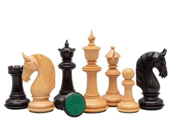 Blackburne de Luxe Schachspiel aus Ebenholz und Buchsbaumholz