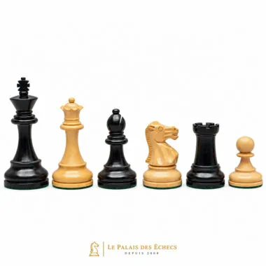 Englisches Schachspiel aus Buchsbaumholz und ebonisiertem Buchsbaumholz