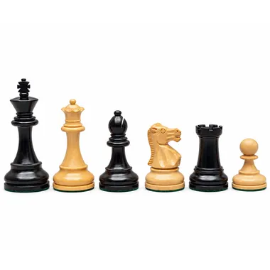 Englisches Schachspiel aus Buchsbaumholz und ebonisiertem Buchsbaumholz