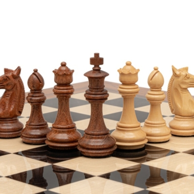 Italienisches Schachspiel Trapani aus Akazienholz und Buchsbaumholz