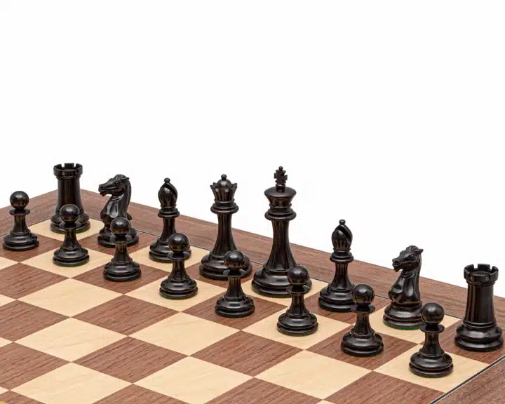 Rochester Schachspiel aus Buchsbaum- und Ebenholz