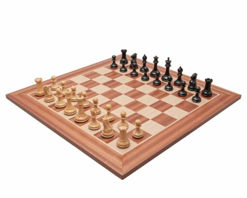 Staunton Sovereign Chess Set - Schachbrett aus Mahagoni- und Birkenholz & Figuren aus entbonisiertem Buchsbaumholz