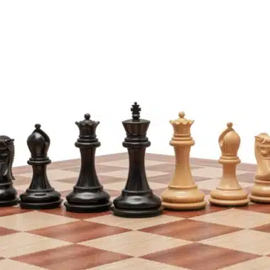 Staunton Sovereign Chess Set - Schachbrett aus Mahagoni- und Birkenholz & Figuren aus entbonisiertem Buchsbaumholz