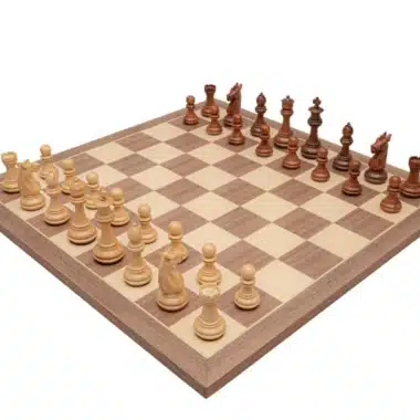 Schachspiel Trapani - Schachbrett aus Ahorn- und Walnussholz & Figuren aus Akazien- und Buchsbaumholz