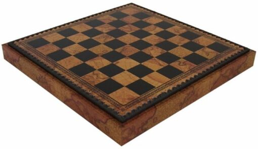 Schachspiel Römer gegen Barbaren - Schachbrett - Backgammon und Damespiel aus Kunstleder mit Aufbewahrung & Metallteilen