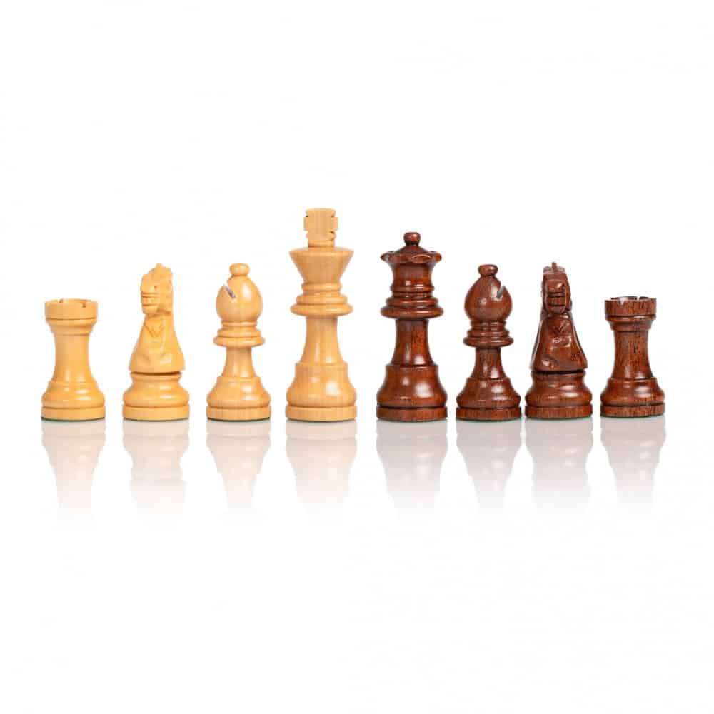 Magnetisches Reise-Schach- und Dame-Spiel - Schachbrett aus Holz & Schach- und Damefiguren aus Holz – Bild 9