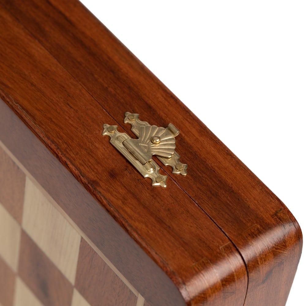 Magnetisches Reise-Schach- und Dame-Spiel - Schachbrett aus Holz & Schach- und Damefiguren aus Holz – Bild 16