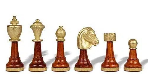 Klassisches Schachspiel - Schachbrett - Backgammon und Damespiel aus Kunstleder mit Aufbewahrung & Metall- und Holzteilen – Bild 5