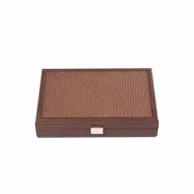 Domino-Set Camel - Holz- und Kunstlederkoffer