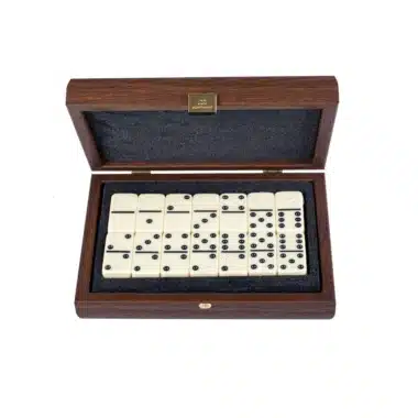 Alternative view of Domino-Set - Holzkiste aus dunklem Walnussholz