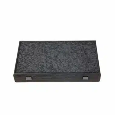 Pokerset - Schwarze Holzschatulle mit schwarzem Kunstlederdeckel – Bild 4