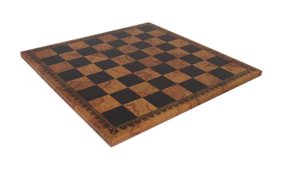 Schachspiel Napoleon aus Holz und Metall und Schachbrett aus Kunstleder Karte der Alten Welt – Bild 6