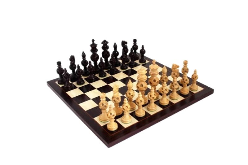 Orientalisches Schachspiel aus handgefertigtem Rosenholz