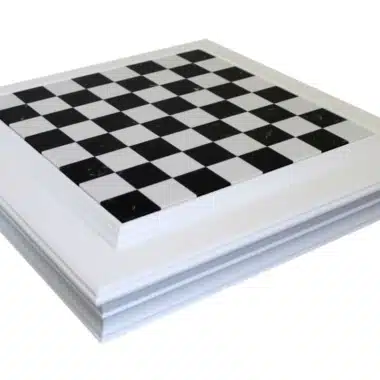 Alternative view of Schachbrett aus lackiertem Holz und Spielbrett aus schwarz-weißem Marmor mit Aufbewahrung