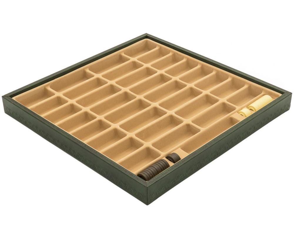 Schachspiel Fantasy Wasser gegen Feuer aus Harz & Schachbrett aus Kunstleder mit Aufbewahrung – Bild 13