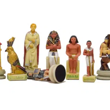 Alternative view of Schachspiel Römer gegen Ägypter aus Harz & Schachbrett aus Kunstleder mit Aufbewahrungsfach