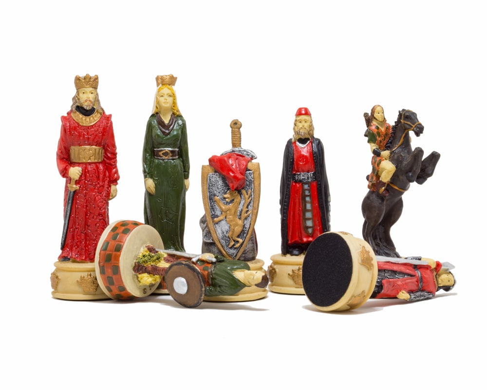 Schachspiel Unabhängigkeitskrieg von Schottland aus Harz & Schachbrett aus Kunstleder – Bild 13