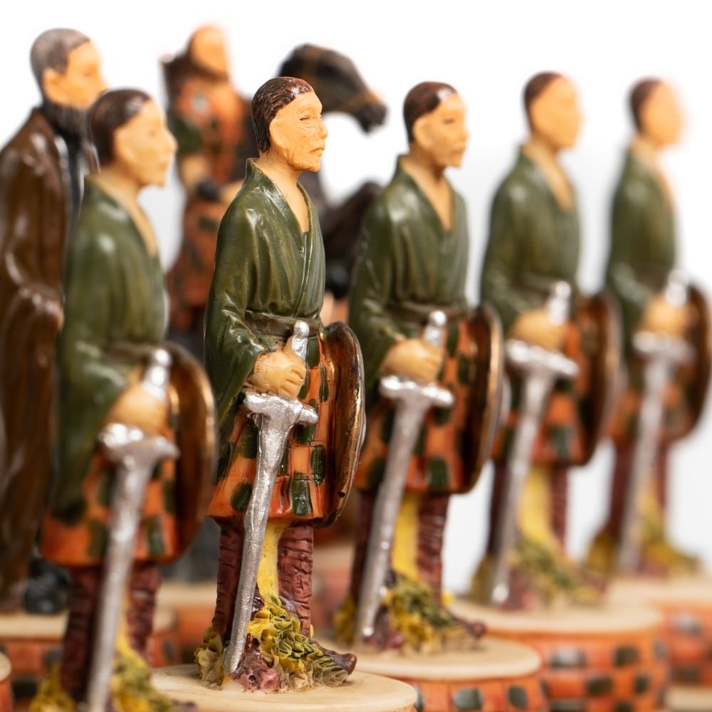 Schachspiel Unabhängigkeitskrieg von Schottland aus Harz & Schachbrett aus Kunstleder – Bild 4