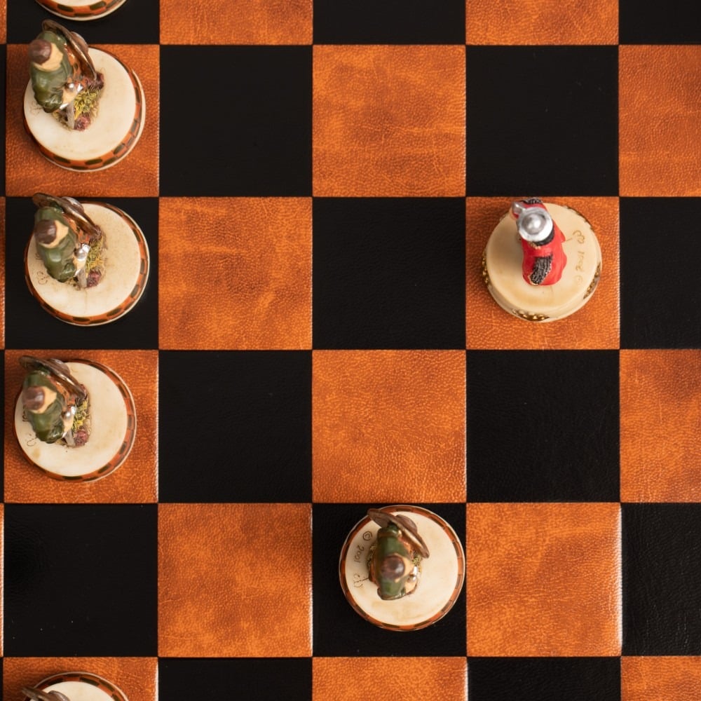 Schachspiel Unabhängigkeitskrieg von Schottland aus Harz & Schachbrett aus Kunstleder – Bild 7