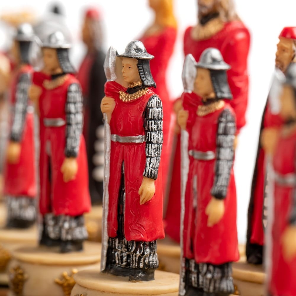 Schachspiel Unabhängigkeitskrieg von Schottland aus Harz & Schachbrett aus Kunstleder – Bild 6