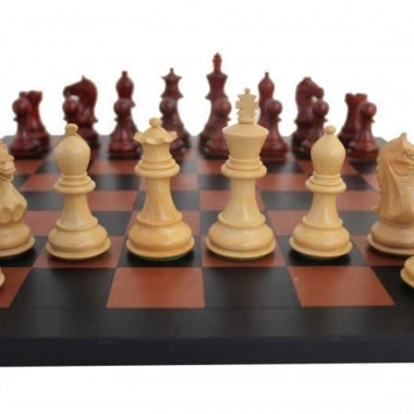 Alternative view of Staunton Schachspiel aus Rosenholz & Echtholz Schachbrett