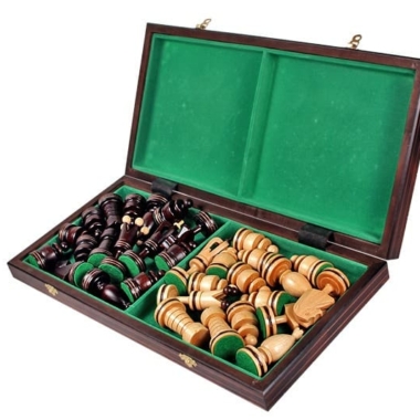 Alternative view of Großes Klappschachbrett und Holzschachfiguren mit Aufbewahrung