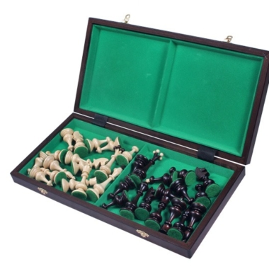 Alternative view of Großes Falt-Schachbrett und dekorative Schachfiguren aus Holz mit Aufbewahrung