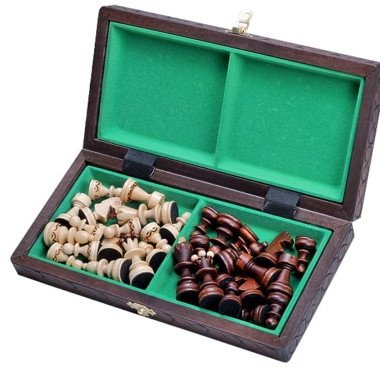 Alternative view of Faltbares Schachspiel aus Holz