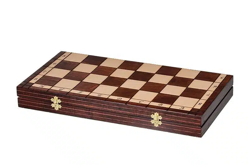 Klappschachbrett aus Holz und Spartiaten Schachfiguren mit Aufbewahrung – Bild 7
