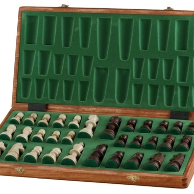 Alternative view of Klappbares Schachbrett aus Holz und Staunton Schachfiguren aus Holz mit Aufbewahrung