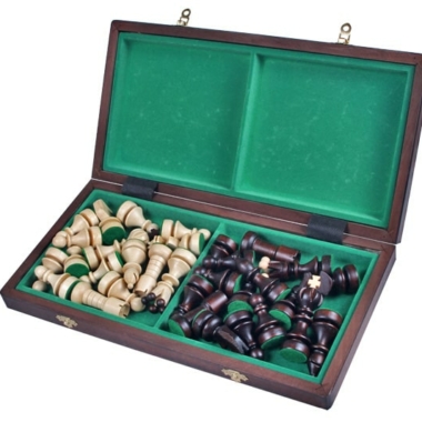 Alternative view of Schachspiel aus Holz und faltbare Schachbrett aus Holz mit Aufbewahrung