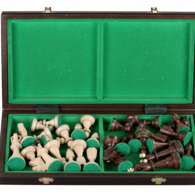 Alternative view of Schachspiel aus Holz und faltbares Schachbrett mit Aufbewahrung