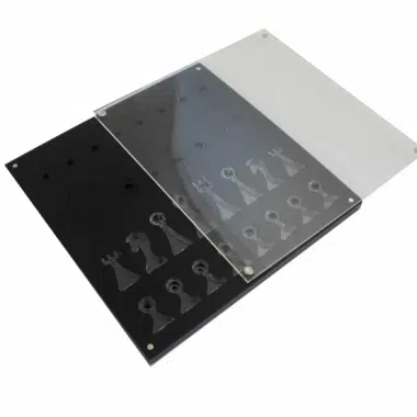Alternative view of Schachspiel Design Schwarz und Transparent aus Plexiglas mit Aufbewahrung
