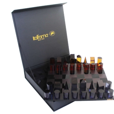 Alternative view of Zylindrisches Schachspiel und Plexiglas-Schachbrett mit Aufbewahrung