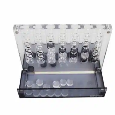 Originales Gesellschaftsspiel Puissance 4 aus grauem Plexiglas – Bild 3