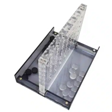 Originales Gesellschaftsspiel Puissance 4 aus grauem Plexiglas – Bild 5