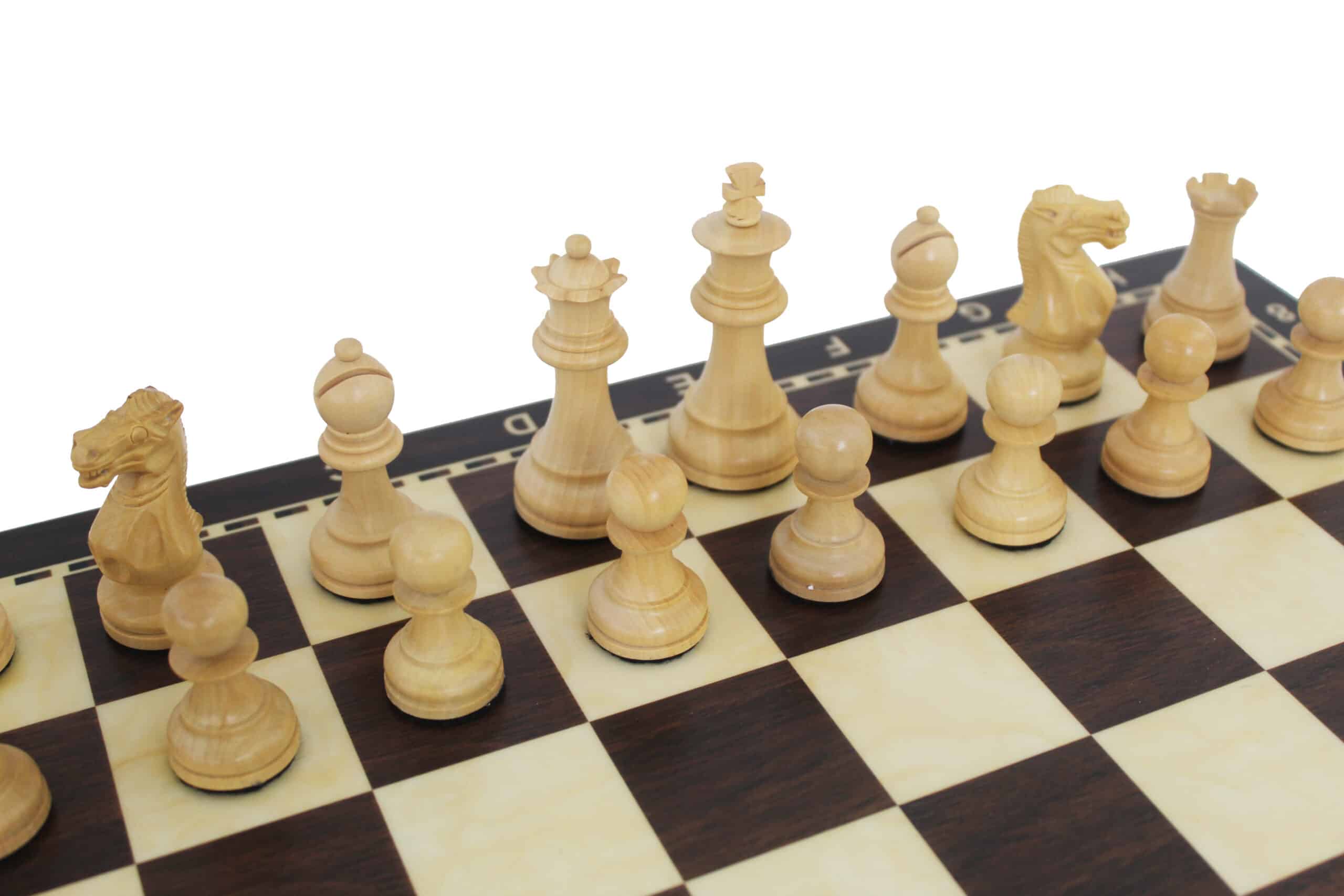 Staunton Schachspiel mit alphanumerischem Schachbrett – Bild 2