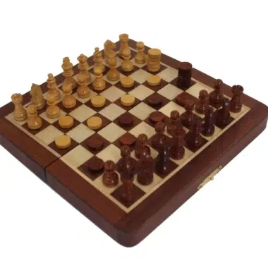 Alternative view of Schach- und Dame-Spiel aus Holz und Magnetisch - 4 Größen