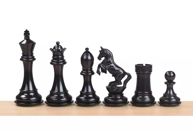 Pieces Echecs Alexandre le Grand en Ébène et Buis