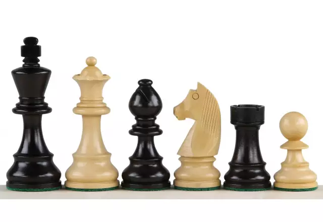Jeu Échecs de Tournoi en Bois de Buis Chevalier Allemand